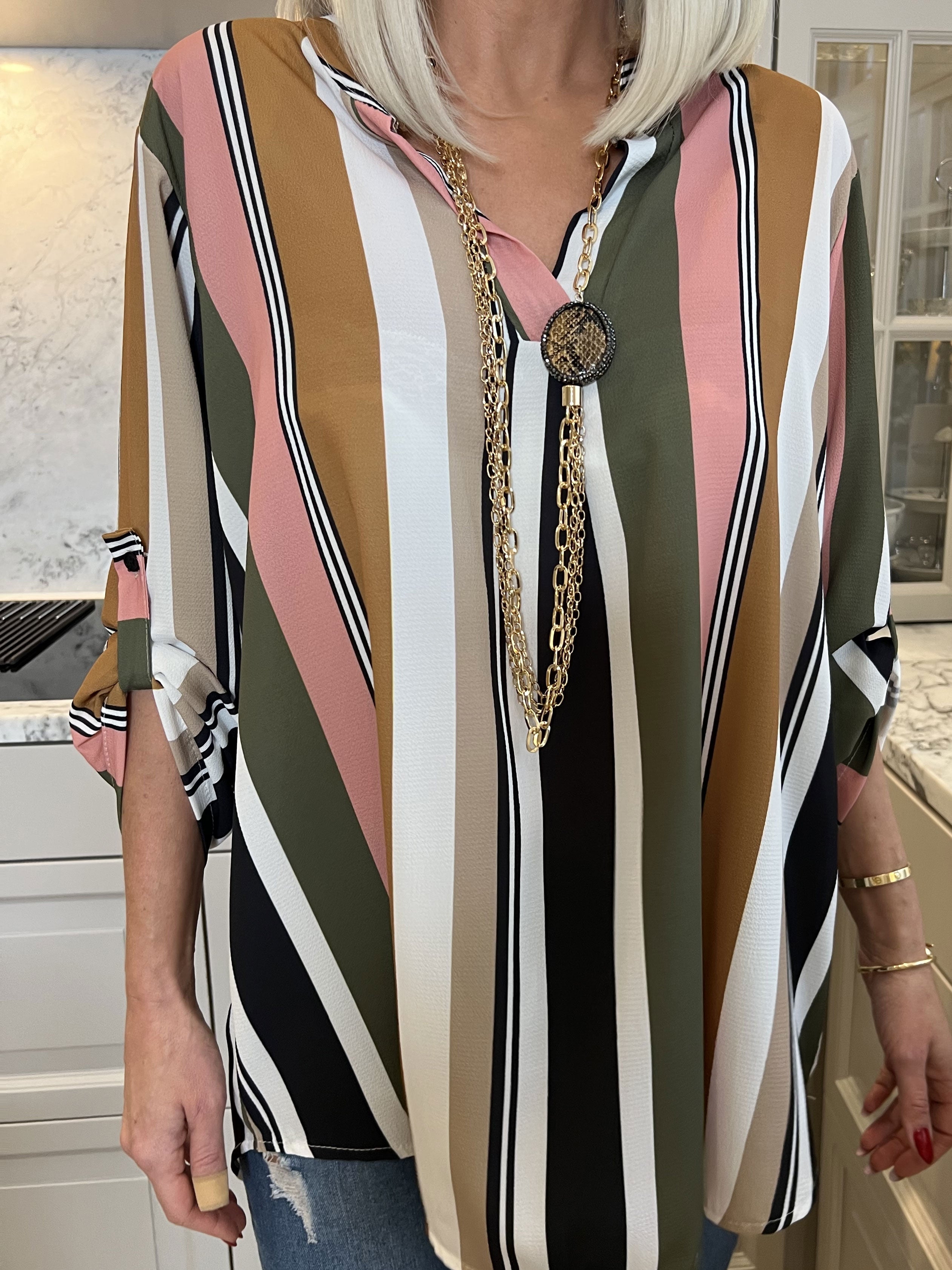 Vanesa Stripe - Lätt och luftig randig tunika